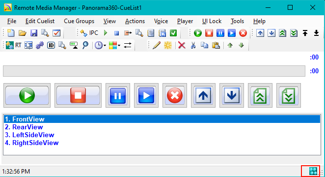 Figure 3 Cue Group Mode icon (when 'Active', appears bottom right)