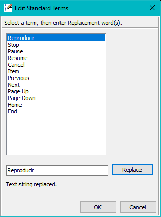 Figure 2. Edit Standard Terms 