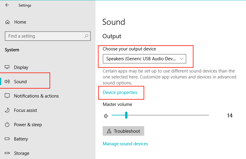 Figure 1. Windows Settings > Sound 