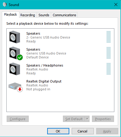 Figure 3. Windows Sound applet