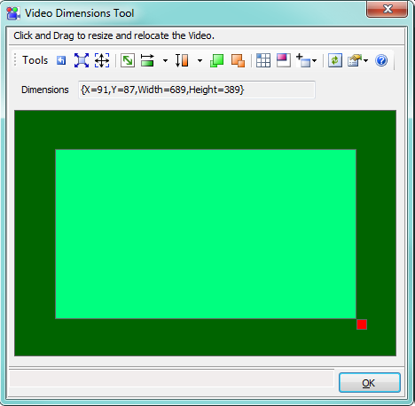 Figure 3. Video Dimensions Tool