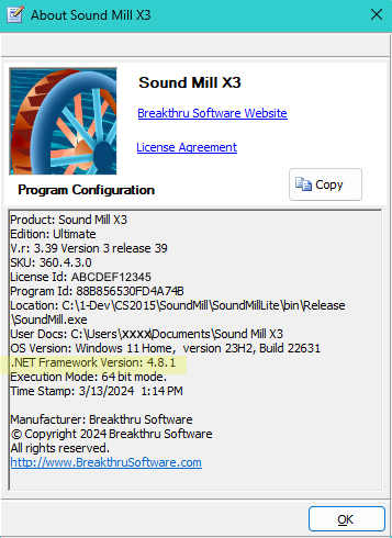 Figure 1. About dialog