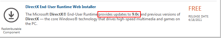 download directx end user runtime web installer from microsoft