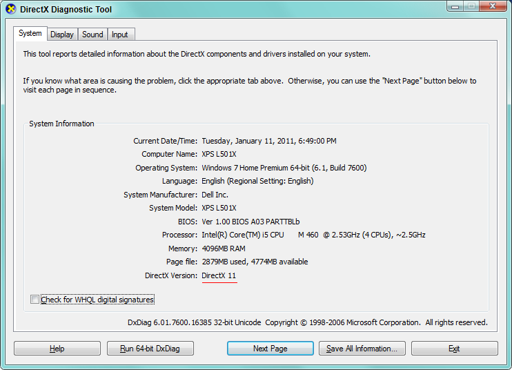 How to use DirectX Diagnostic Tool (DxDiag) for Troubleshooting