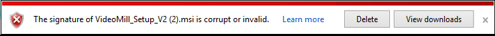 axcrypt invalid signature messages.dll