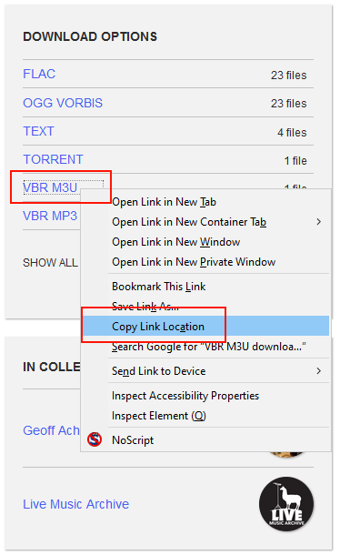 copy m3u playlist files to folder